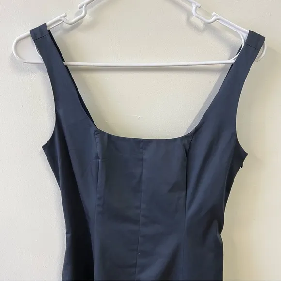 NWOT Club Monaco Wide Neck Panel Dress Navy Mini Length Sleeveless Size 0