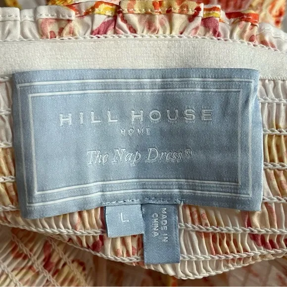 NWOT Hill House Lucy Nap Dress Orange Shell Mosaic Strapless Halter