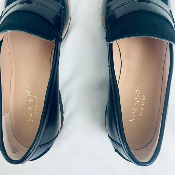 NWOT Kate Spade Kimi Black Cow Hair Loafers Size 7.5