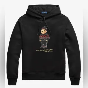 NWOT Polo Bear by Ralph Lauren. XXL Long sleeve Hard to find BLACK Hoodie