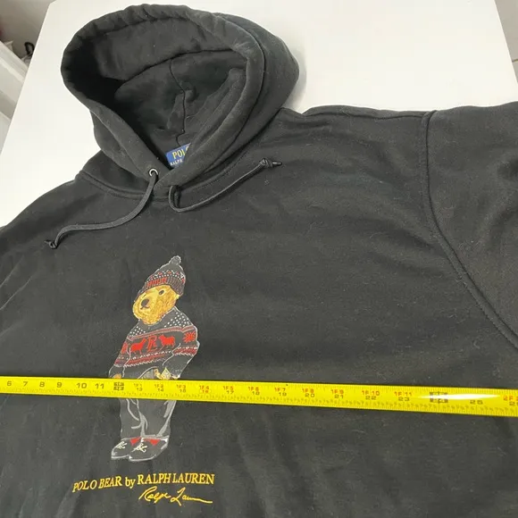 NWOT Polo Bear by Ralph Lauren. XXL Long sleeve Hard to find BLACK Hoodie