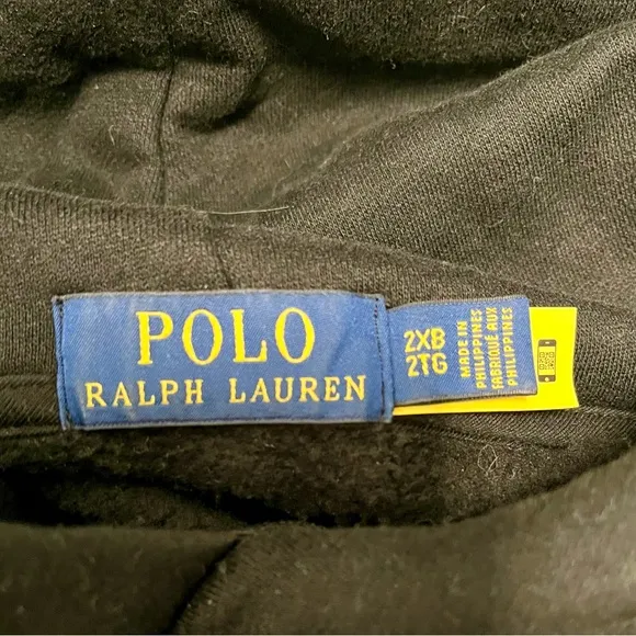 NWOT Polo Bear by Ralph Lauren. XXL Long sleeve Hard to find BLACK Hoodie