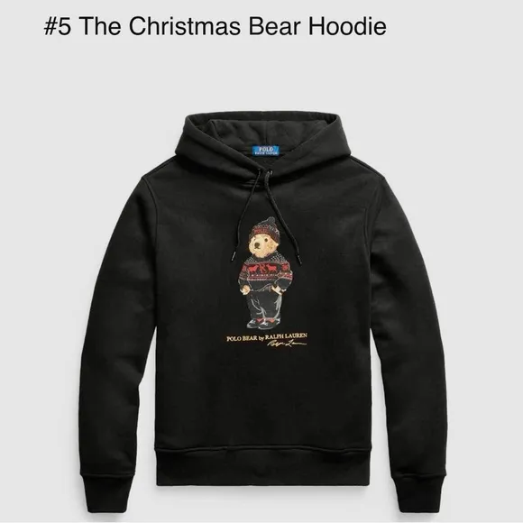 NWOT Polo Bear by Ralph Lauren. XXL Long sleeve Hard to find BLACK Hoodie