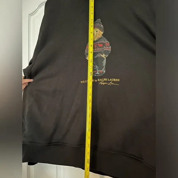 NWOT Polo Bear by Ralph Lauren. XXL Long sleeve Hard to find BLACK Hoodie