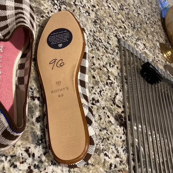 NWOT Rothy's Marta Ferri Merino Wool Loafers in a chestnut check pattern
