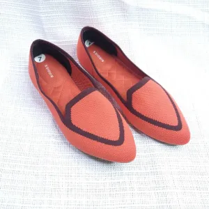 NWOT Women's Birdies Shoes Birdies Blackbird Coral Reef Knit Flat Loafers Size 7
