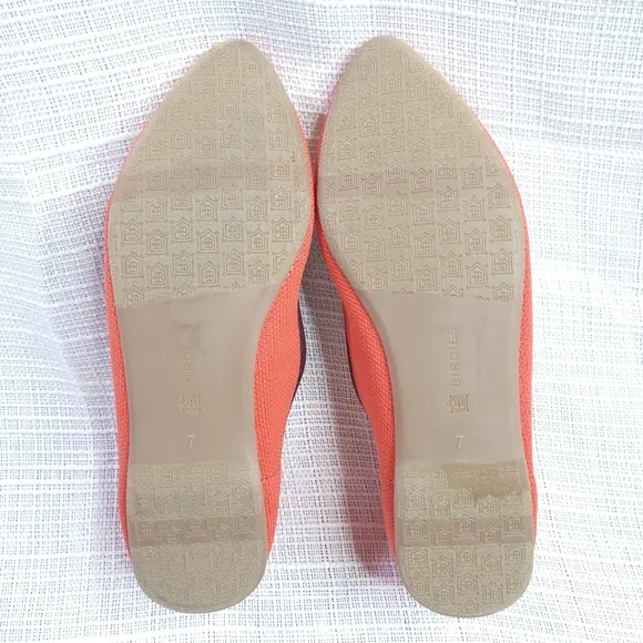 NWOT Women's Birdies Shoes Birdies Blackbird Coral Reef Knit Flat Loafers Size 7