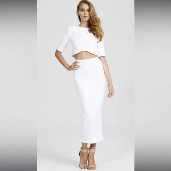 NWT $220 Alice McCall 'Next To You' Pencil Midi Skirt Size 0 US 4 AUS Z294-2