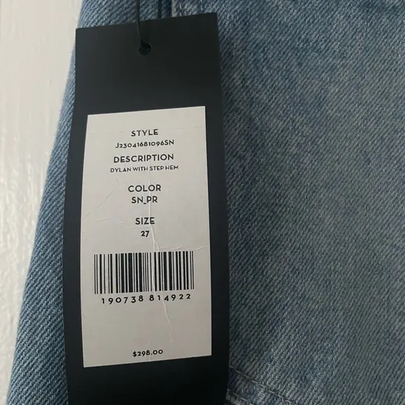 NWT $278 VERONICA BEARD DYLAN CLASSIC STRAIGHT-LEG JEANS SZ 27