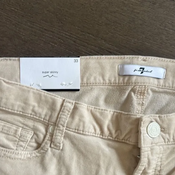 NWT 7 For All Mankind Size 33 Skinny Leg Jeans Mid Rise - Ankle Length