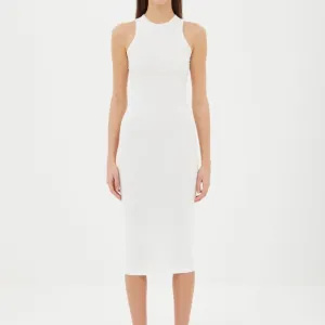 NWT AEXAE White Tank Sleeveless Midi Dress Women's X-Small XS