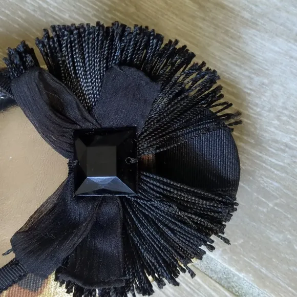 NWT Alfani Animal Print Open Toe Flats with Bow