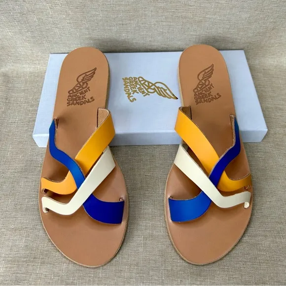 NWT Ancient Greek Sparti Slide Sandals – Multicolor – Size 39 (US 8.5–9)