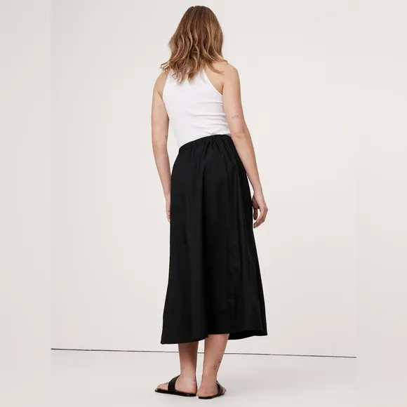 NWT! Banana Republic Cotton Poplin Button-Down Long Midi Skirt - Size Small