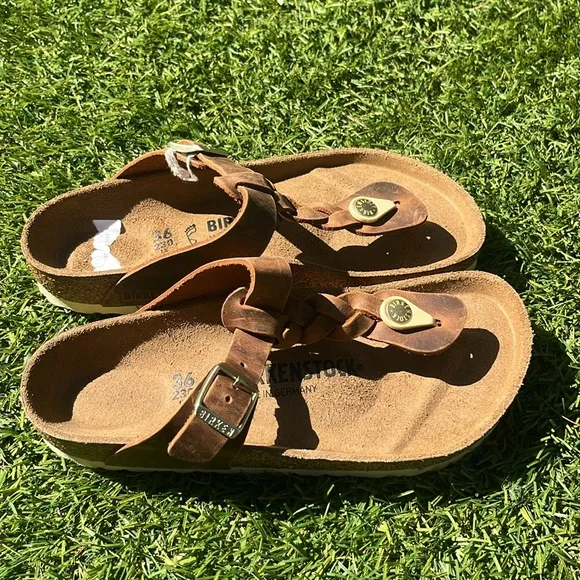 NWT BIRKENSTOCK Braided Gizeh Sandal!