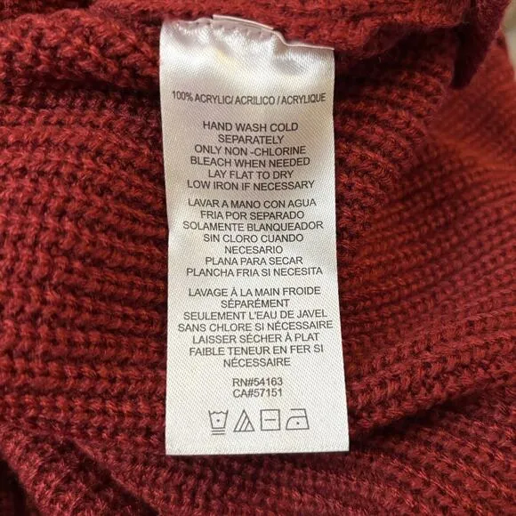 NWT Calvin Klein Sweater Dress Women's Size S Stretch Midi Burgundy Zipper Slit