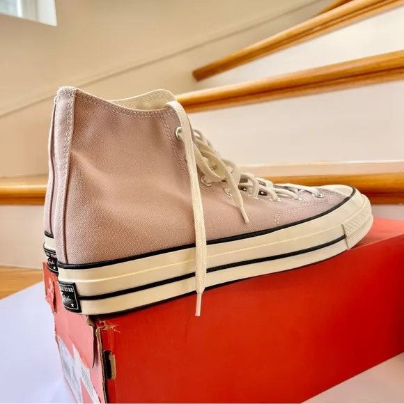 NWT Converse Chuck 70 Hi High Top Sneakers Stone Mauve Light Pink Classic Egret