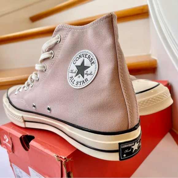 NWT Converse Chuck 70 Hi High Top Sneakers Stone Mauve Light Pink Classic Egret