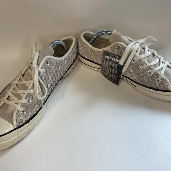 NWT Converse Chuck Taylor 70 Ox Woven Suede Neutral Sneakers