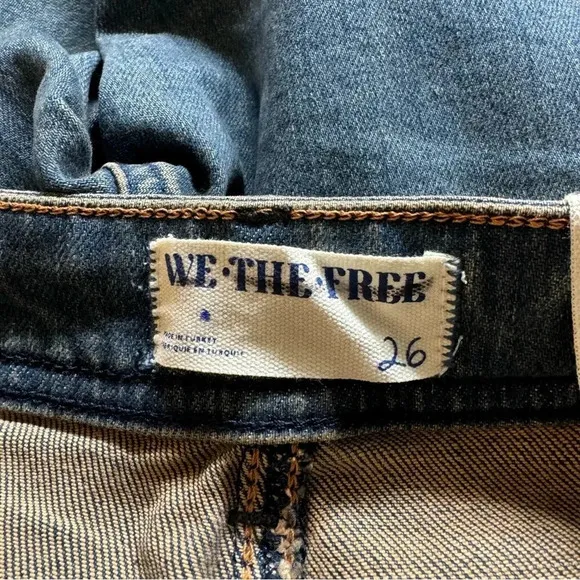 NWT Free People We The Free Love Stone Bootcut Flare Jeans Denim Blue
