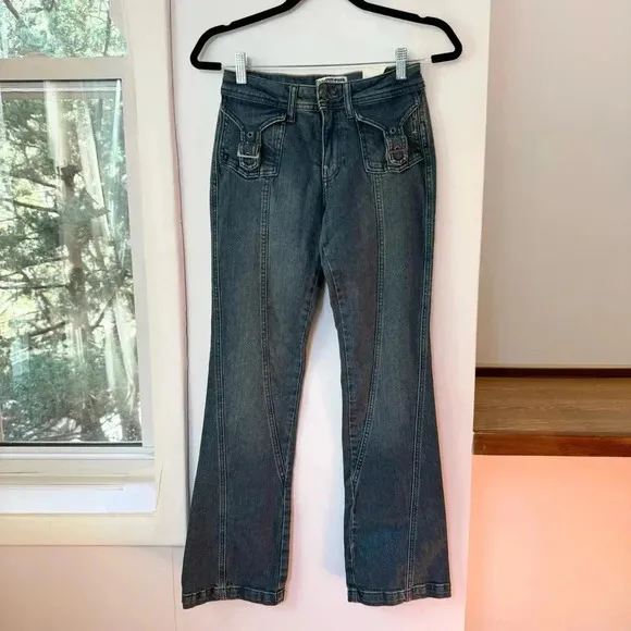 NWT Free People We The Free Love Stone Bootcut Flare Jeans Denim Blue