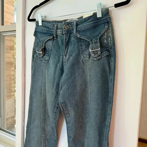 NWT Free People We The Free Love Stone Bootcut Flare Jeans Denim Blue