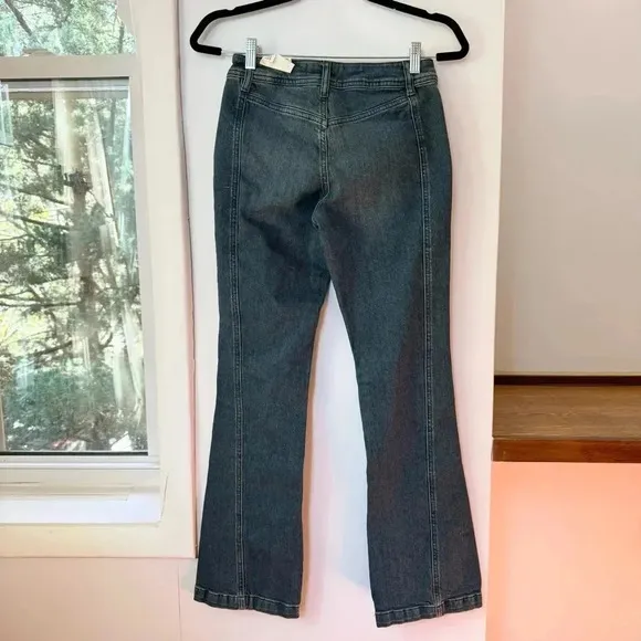 NWT Free People We The Free Love Stone Bootcut Flare Jeans Denim Blue