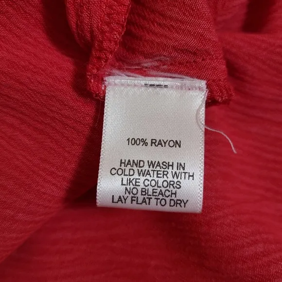 NWT Gibson Look Red Short Flutter Sleeves Layered Tiered Mini Dress Size Medium