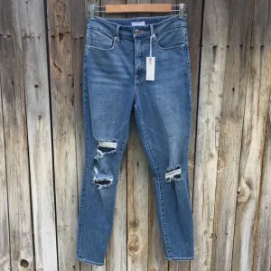NWT Good American Good Legs Crop Jean Blue 28