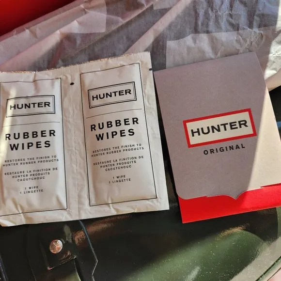 NWT HUNTER Original Kids Gloss/ Rain Boots Dark Oliver UK 4/ US 5B/6G / EU 37