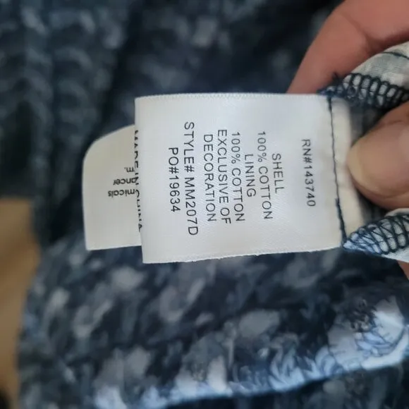 NWT HYACINTH HOUSE By Tuckernuck Women's Midi Dress Blue Floral Size L