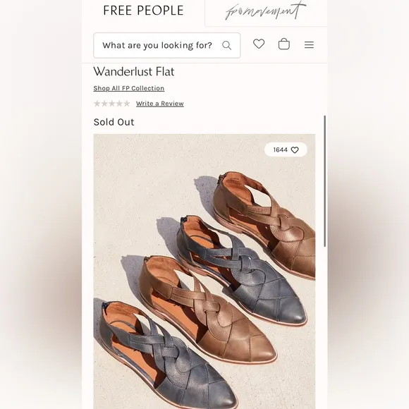 NWT IN BOX Free People Wanderlust Flats in Khaki Spanish Leather Size 6.5/EU 37