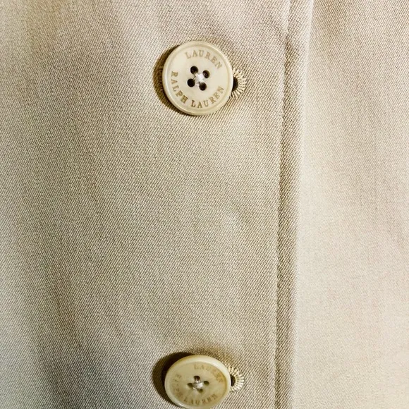 NWT Lauren Ralph Lauren Tan Blazer 3/4 Sleeve. Size 8