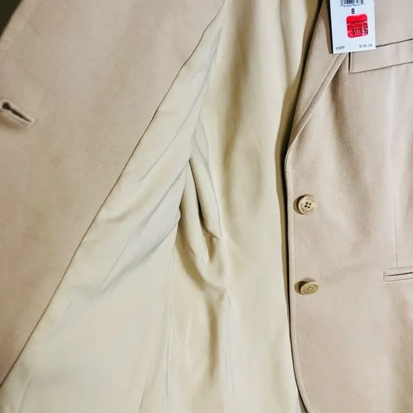 NWT Lauren Ralph Lauren Tan Blazer 3/4 Sleeve. Size 8