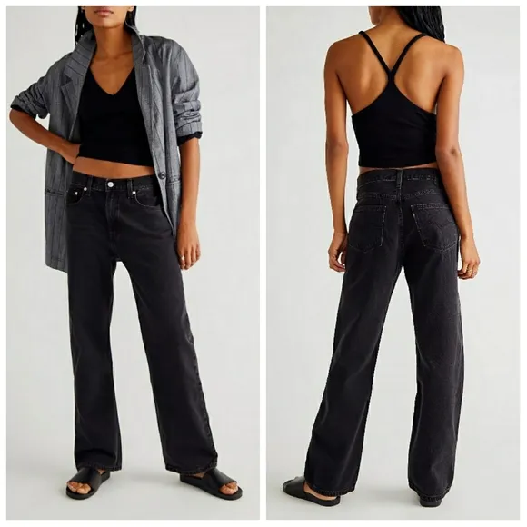 💎NWT Levi's Black Loose Straight Jeans