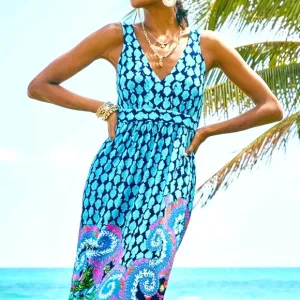 NWT Lilly Pulitzer Giorgina Maxi Dress Multi Ride The Wave Engineered Sz 14, 16