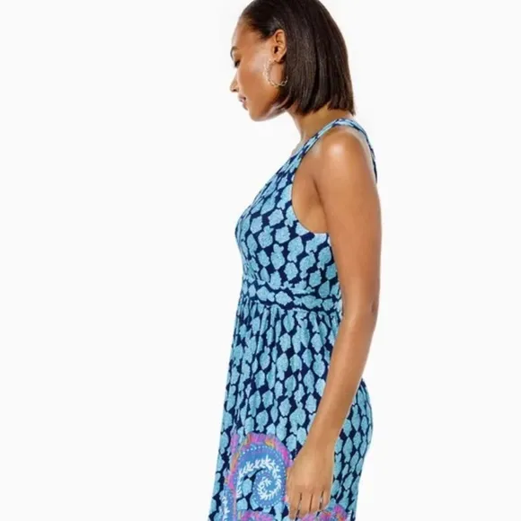 NWT Lilly Pulitzer Giorgina Maxi Dress Multi Ride The Wave Engineered Sz 14, 16