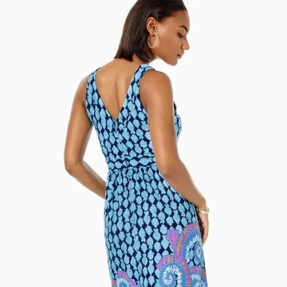 NWT Lilly Pulitzer Giorgina Maxi Dress Multi Ride The Wave Engineered Sz 14, 16