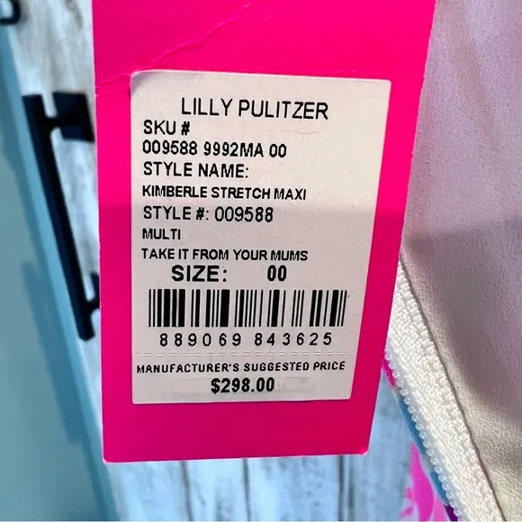 NWT Lilly Pulitzer‎ Kimberle Maxi Take it from your Mums Size 00