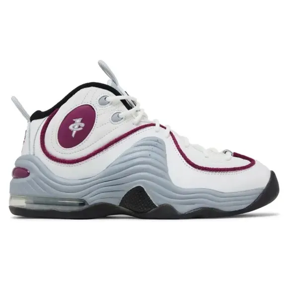 NWT Nike | Women’s white/purple Air Penny II lace up basketball shoes, size 6.5