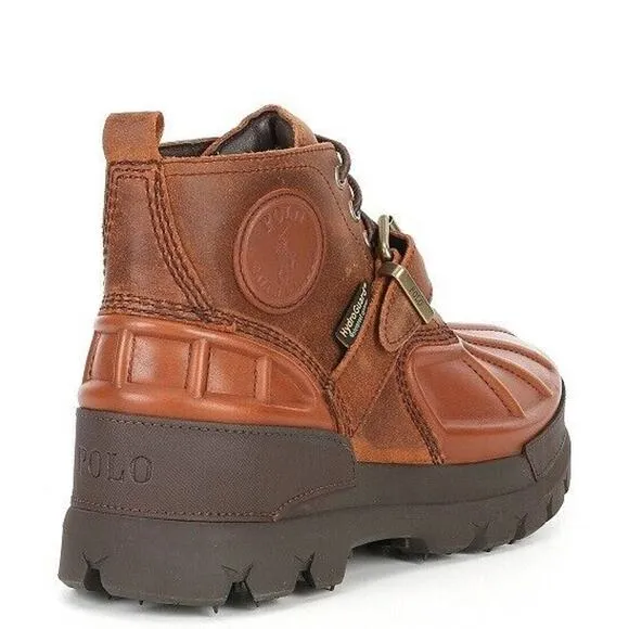 NWT POLO Ralph Lauren Oslo Low Leather Suede Waterproof Lug Sole Boots Size 11.5