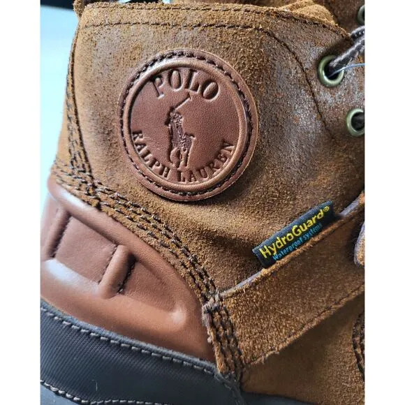 NWT POLO Ralph Lauren Oslo Low Leather Suede Waterproof Lug Sole Boots Size 11.5