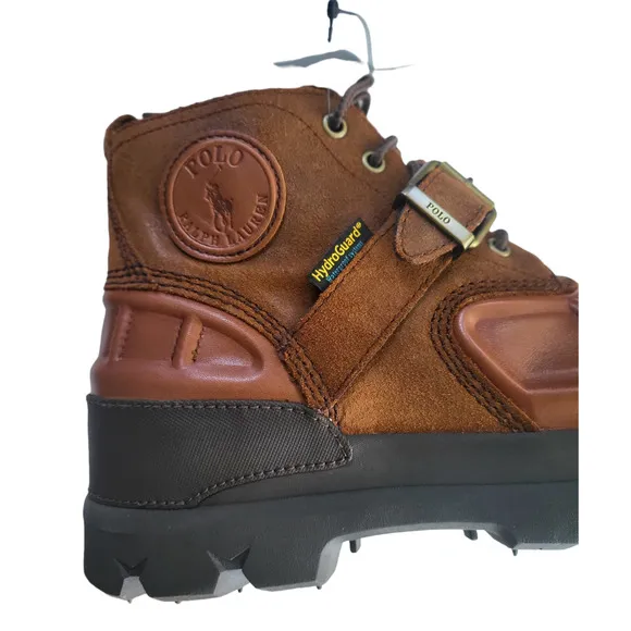 NWT POLO Ralph Lauren Oslo Low Leather Suede Waterproof Lug Sole Boots Size 11.5