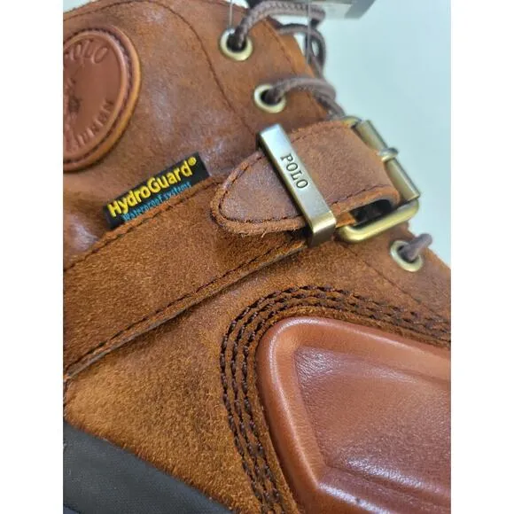 NWT POLO Ralph Lauren Oslo Low Leather Suede Waterproof Lug Sole Boots Size 11.5