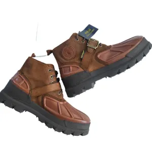 NWT POLO Ralph Lauren Oslo Low Leather Suede Waterproof Lug Sole Boots Size 11.5