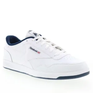 NWT Reebok Club MEMT White Navy Leather Memory Tech Sneakers Size 8