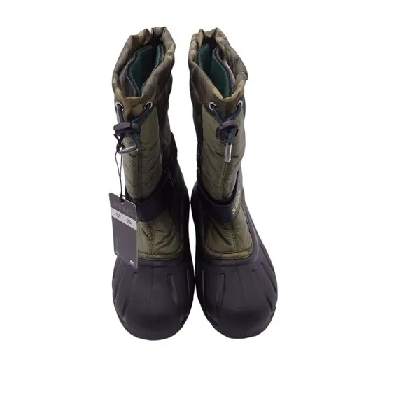 NWT Sorel Flurry Hiker Snow Boots Youth Sz 6 Green Camouflage Waterproof Outdoor