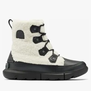 nwt Sorel Women’s Explorer II Joan Cozy Boots in Black, Sea Salt Size 8.5