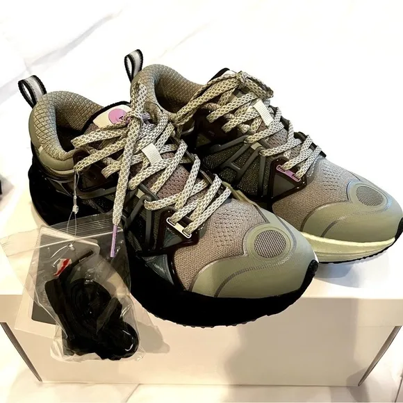 NWT Soulland x Li-Ning Green Furious Rider Low-Top Sneakers women 6 platform