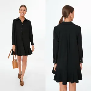 NWT Tuckernuck Callahan Shirt Dress Black Crepe M
